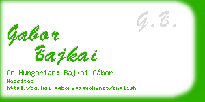 gabor bajkai business card